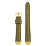 fb.in3.st19 Up Dark Green StrapsCo Womens Smooth Leather Gold Buckle Watch Band Strap 14mm