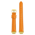 fb.in3.st19 Up Orange StrapsCo Womens Smooth Leather Gold Buckle Watch Band Strap 14mm