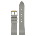 fk2.7.2t Main Gray DASSARI Smooth FKM Rubber Quick Release Watch Strap with Silver & Yellow Gold Buckle