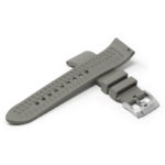 fk2.7.bs Cross Gray DASSARI Smooth FKM Rubber Quick Release Watch Strap with Brushed Silver Buckle