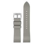 fk2.7.bs Main Gray DASSARI Smooth FKM Rubber Quick Release Watch Strap with Brushed Silver Buckle