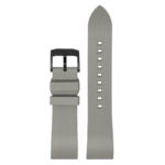 fk2.7.mb Main Gray DASSARI Smooth FKM Rubber Quick Release Watch Strap with Black Buckle