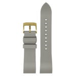 fk2.7.yg Main Gray DASSARI Smooth FKM Rubber Quick Release Watch Strap with Yellow Gold Buckle