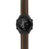 g.as12.st23 MainBlack & Orange StrapsCo Heavy Duty Mens Leather Watch Band Strap 20mm