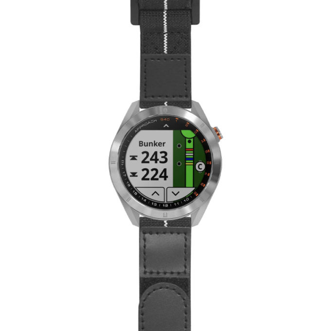 g.as40.nt13 Main Black & White StrapsCo Hook and Loop Explorer Watch Band Strap Nylon Velcro NATO 20mm