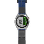 g.as40.nt13 Main Blue & White StrapsCo Hook and Loop Explorer Watch Band Strap Nylon Velcro NATO 20mm