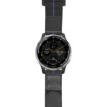 g.d2a.nt13 Main Black & Blue StrapsCo Hook and Loop Explorer Watch Band Strap Nylon Velcro NATO 20mm