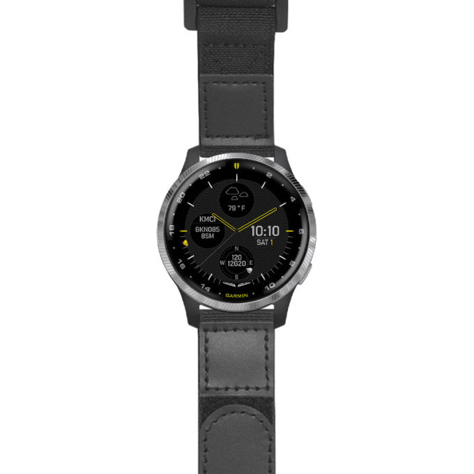 g.d2a.nt13 Main Black StrapsCo Hook and Loop Explorer Watch Band Strap Nylon Velcro NATO 20mm