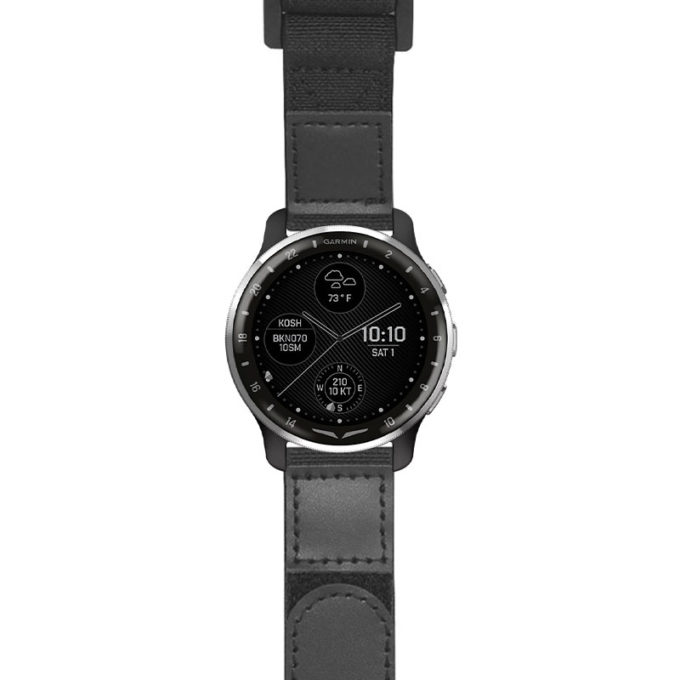 g.dax10.nt13 Main Black StrapsCo Hook and Loop Explorer Watch Band Strap Nylon Velcro NATO 20mm