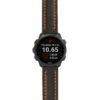 g.f245.st23 Main Black & Orange StrapsCo Heavy Duty Mens Leather Watch Band Strap 20mm