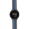 g.f245.st23 Main Blue & Orange StrapsCo Heavy Duty Mens Leather Watch Band Strap 20mm