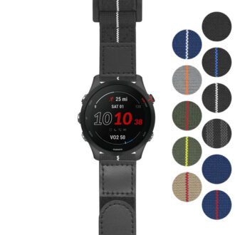 g.f255.nt13 Gallery Black & White StrapsCo Hook and Loop Explorer Watch Band Strap Nylon Velcro NATO 20mm