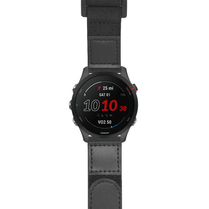 g.f255.nt13 Main Black StrapsCo Hook and Loop Explorer Watch Band Strap Nylon Velcro NATO 20mm