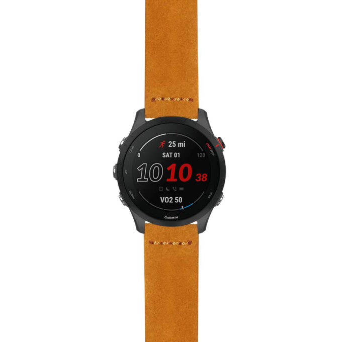 g.f255.st29 Main Tan StrapsCo Heavy Duty Suede Watch Strap 20mm