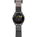 g.f265.nt13 Main Gray & Orange StrapsCo Hook and Loop Explorer Watch Band Strap Nylon Velcro NATO 20mm