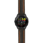 g.f265.st23 Main Black & Orange StrapsCo Heavy Duty Mens Leather Watch Band Strap 20mm