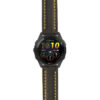 g.f265.st23 Main Black & Yellow StrapsCo Heavy Duty Mens Leather Watch Band Strap 20mm