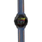 g.f265.st23 Main Blue & Orange StrapsCo Heavy Duty Mens Leather Watch Band Strap 20mm