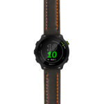 g.f55.st23 Main Black & Orange StrapsCo Heavy Duty Mens Leather Watch Band Strap 20mm