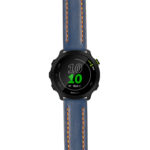 g.f55.st23 Main Blue & Orange StrapsCo Heavy Duty Mens Leather Watch Band Strap 20mm