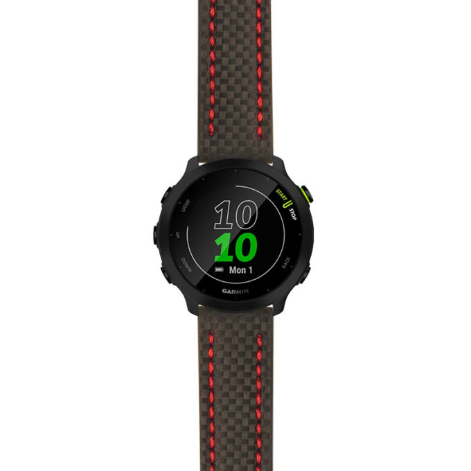 g.f55.st25 Main Black & Red StrapsCo Heavy Duty Carbon Fiber Watch Strap 20mm