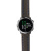 g.f645.st23 Main Black & Blue StrapsCo Heavy Duty Mens Leather Watch Band Strap 20mm