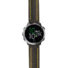 g.f645.st23 Main Black & Yellow StrapsCo Heavy Duty Mens Leather Watch Band Strap 20mm