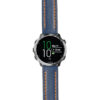 g.f645.st23 Main Blue & Orange StrapsCo Heavy Duty Mens Leather Watch Band Strap 20mm