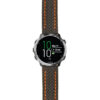 g.f645.st25 Main Black & Orange StrapsCo Heavy Duty Carbon Fiber Watch Strap 20mm