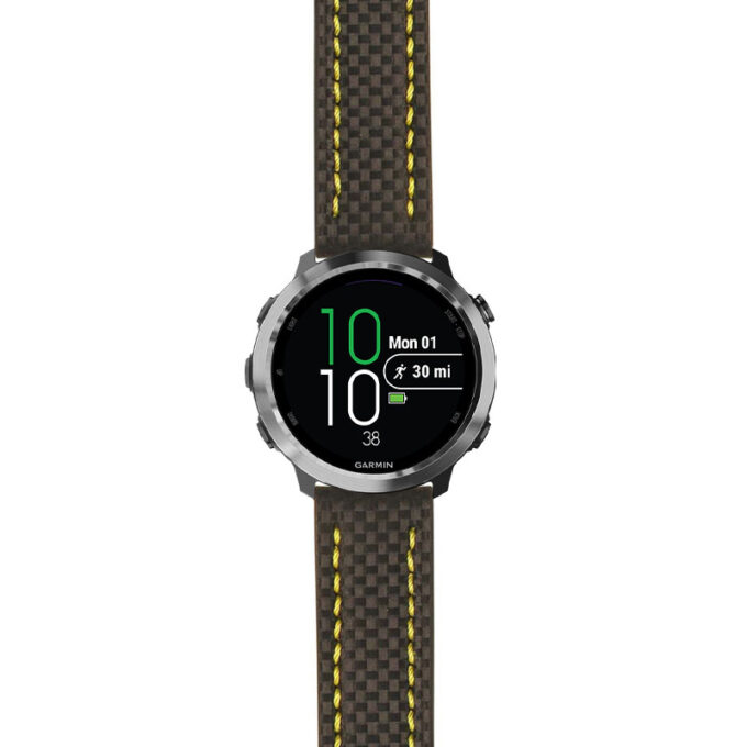 g.f645.st25 Main Black & Yellow StrapsCo Heavy Duty Carbon Fiber Watch Strap 20mm