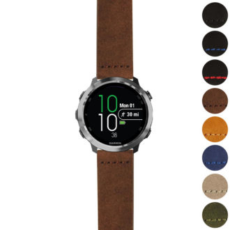 g.f645.st29 Gallery Brown StrapsCo Heavy Duty Suede Watch Strap 20mm