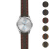 g.lux.st25 Gallery Black & Red StrapsCo Heavy Duty Carbon Fiber Watch Strap 20mm