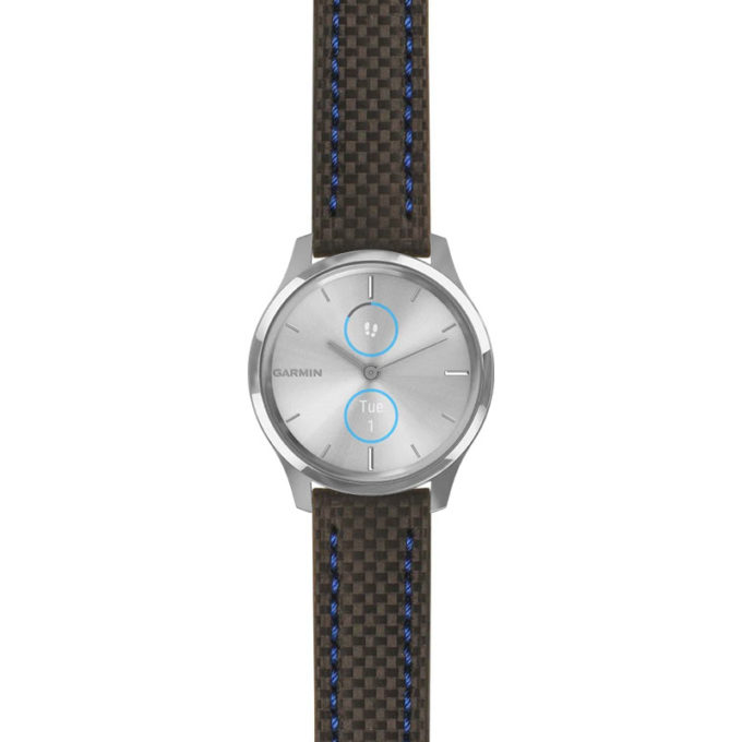 g.lux.st25 Main Black & Blue StrapsCo Heavy Duty Carbon Fiber Watch Strap 20mm