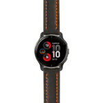 g.v2p.st23 Main Black & Orange StrapsCo Heavy Duty Mens Leather Watch Band Strap 20mm