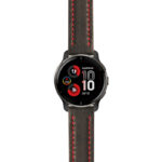 g.v2p.st23 Main Black & Red StrapsCo Heavy Duty Mens Leather Watch Band Strap 20mm