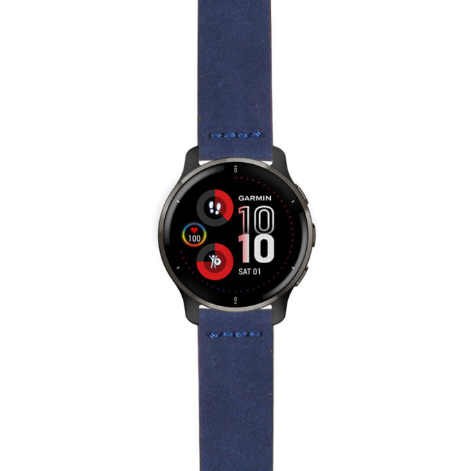 g.v2p.st29 Main Blue StrapsCo Heavy Duty Suede Watch Strap 20mm