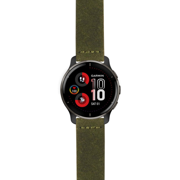 g.v2p.st29 Main Green StrapsCo Heavy Duty Suede Watch Strap 20mm