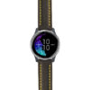 g.venu.st23 Main Black & Yellow StrapsCo Heavy Duty Mens Leather Watch Band Strap 20mm