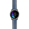 g.venu.st23 Main Blue & White StrapsCo Heavy Duty Mens Leather Watch Band Strap 20mm