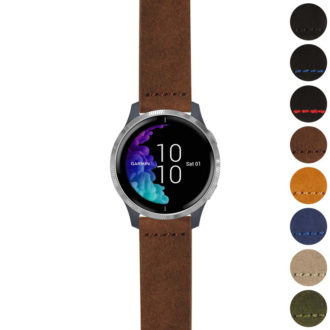 g.venu.st29 Gallery Brown StrapsCo Heavy Duty Suede Watch Strap 20mm