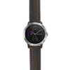 g.viv3.st23 Main Black & Blue StrapsCo Heavy Duty Mens Leather Watch Band Strap 20mm
