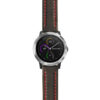 g.viv3.st23 Main Black & Red StrapsCo Heavy Duty Mens Leather Watch Band Strap 20mm
