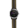 g.viv3.st23 Main Black & Yellow StrapsCo Heavy Duty Mens Leather Watch Band Strap 20mm
