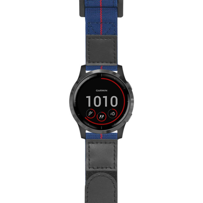 g.viv4.nt13 Main Blue & Red StrapsCo Hook and Loop Explorer Watch Band Strap Nylon Velcro NATO 22mm