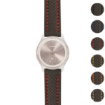 g.vspt.st25 Gallery Black & Red StrapsCo Heavy Duty Carbon Fiber Watch Strap 20mm