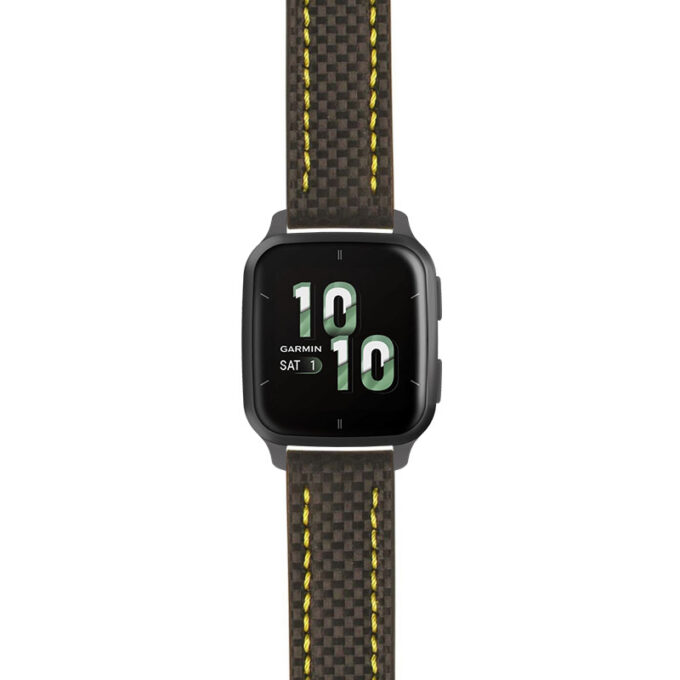 g.vsq2.st25 Main Black & Yellow StrapsCo Heavy Duty Carbon Fiber Watch Strap 20mm