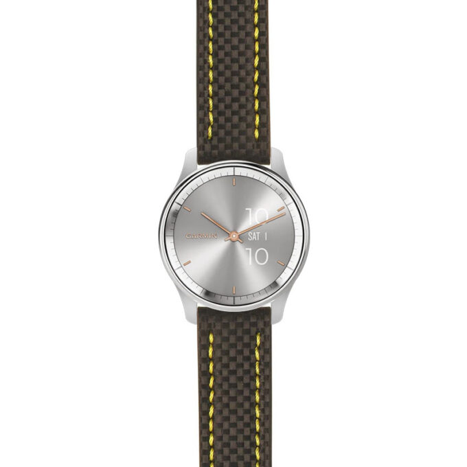 g.vtrd.st25 Main Black & Yellow StrapsCo Heavy Duty Carbon Fiber Watch Strap 20mm