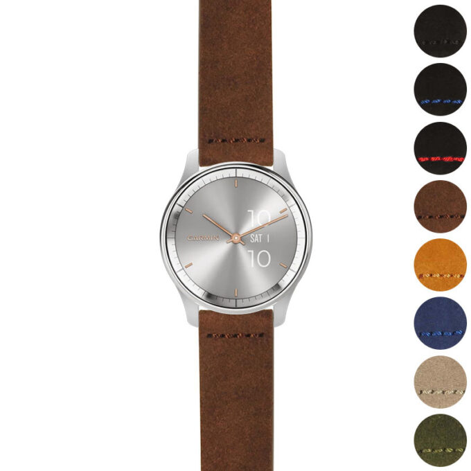 g.vtrd.st29 Gallery Brown StrapsCo Heavy Duty Suede Watch Strap 20mm