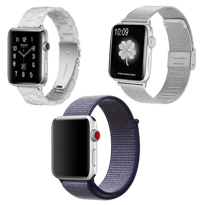 gb14.22.5 White & Blue Women's Strap Gift Bundle for Apple Watch