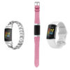 gb16.13.22 Pink & White Women's Strap Bundle for Fitbit Charge 5 & Charge 6
